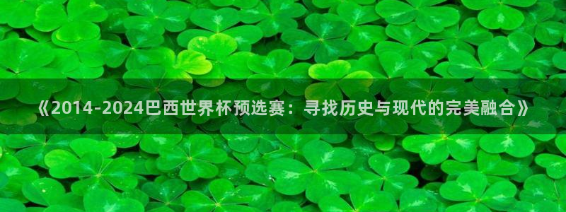 世界杯欧洲预选赛：《2014-2024巴西世界杯预选赛：寻找历史与现代的完美融合》